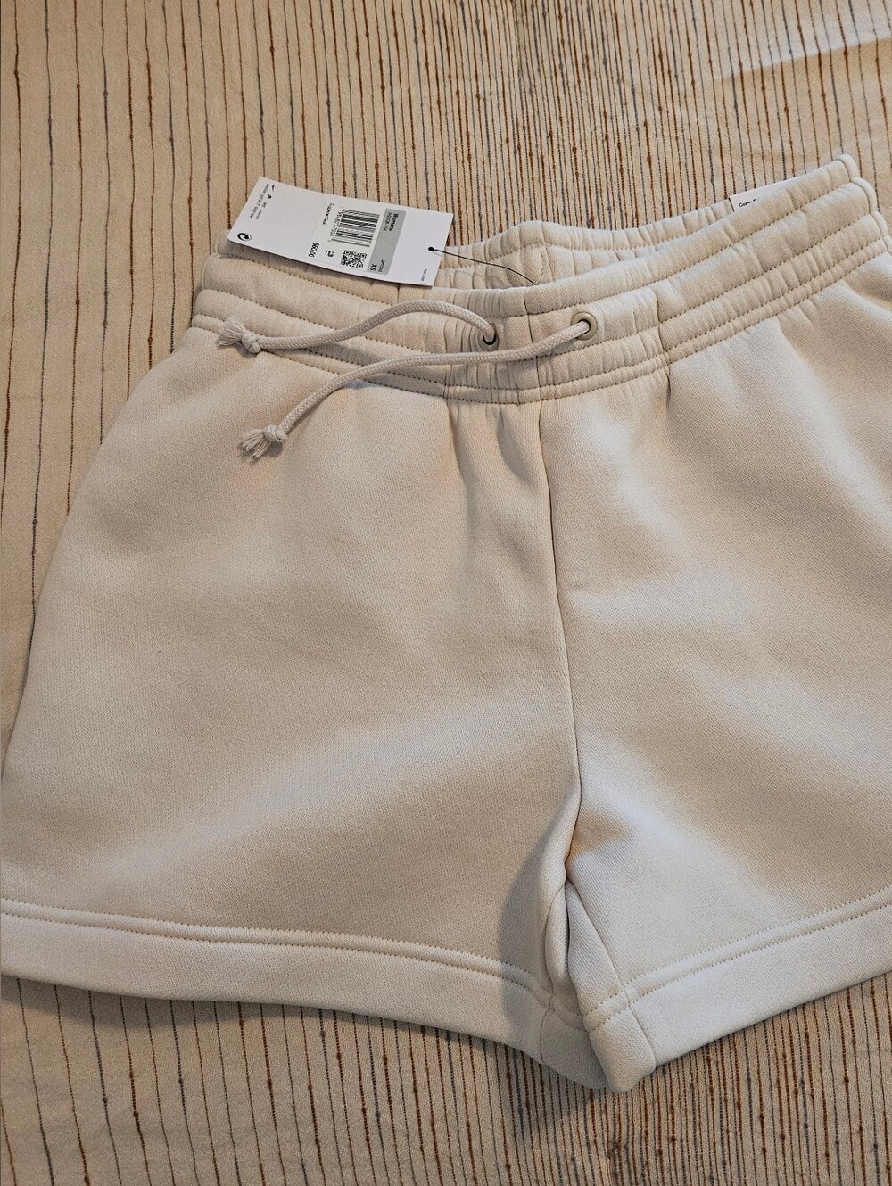 Nike Women's Cream Drawstring Sweat Shorts, size XS